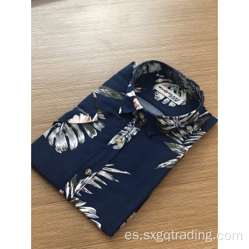 Camisa hombre viscosa estampada